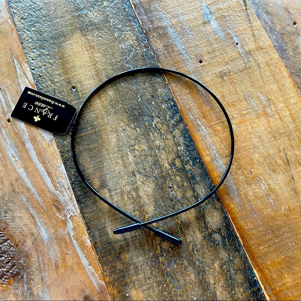 3 NWT France Luxe Black Twiggy Headbands RESERVED